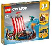 Lego klotsid Creator 31132 Viking Ship and the Midgard Serpent 