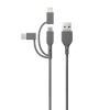 GP laadimiskaabel CY1N Charge & Sync Cable 1m 3in1 USB-A -> Micro/USB-C/Light