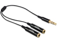 Delock kaabel Audio Stereo jack male 3.5 mm > 2 x Stereo jack female 25 cm,must