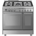 Smeg gaasipliit CG92PX9 Mista, 5 x gaas, 2 x elektriahi, pürolüüs, 90 cm, roostevaba-teras