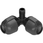 Gardena ühendusliitmik vihmutitele 02782-20 Sprinkler System Elbow 2x 25mm > 1/2", must/hall