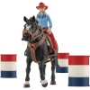 Schleich mängufiguur Farm World 42576 Cowgirl Barrel Racing Fun