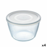 Pyrex ümmargune lõunasöögi karp kaanega Cook & Freeze 1,6 L 17x17x12cm läbipaistev Silikoon Klaas (4tk)