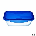 Pyrex hermeetiline lõunasöögi karp Cook&go 30x23cm 3,3 L Ristkülikukujuline sinine Klaas (4tk)