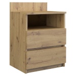 Top E Shop öökapp M1 ARTISAN nightstand/bedside table 2 drawers Oak