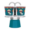 Bialetti espressokann Mini Express Winter Wonderland, 2 tassile, türkiis