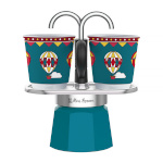 Bialetti espressokann Mini Express Winter Wonderland, 2 tassile, türkiis