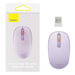 Baseus kaitseklaas Wireless mouse F01B Tri-mode 2.4G BT 5.0 1600 DPI lilla