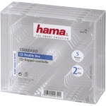 Hama CD-Double-Box pack of 5 Transparent Jewel-Case 44752