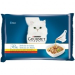 Purina Nestle kassitoit Gourmet Perle Mini Filets in Sauce, 4x 85g