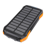 Choetech akupank B659 Solar PowerBank 2x USB 10000mAh Qi 5W (must-oranž)