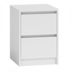 Top E Shop öökapp K2 BIEL nightstand/bedside table 2 drawers valge