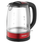 Sencor veekeetja SWK7401RD Electric Glass Kettle, punane/must