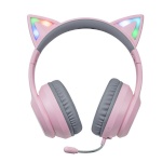 Foxxray DazzleCat Low-Latency Gaming Headset Wireless Grey/roosa