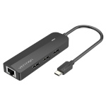 Vention USB jagaja USB-C to 3x USB 2.0, RJ45, Micro-B Hub Vention TGOBB 0.15m, must