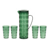 EDM Glasses and pitcher set 827051 Ringlussevõetud plast roheline 5 Tükid