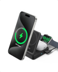 Anker MagGo Magnetic Wireless Charger (Qi 2.0, 15W), Foldable 3-in-1 with Charger Bundle, must | Anker