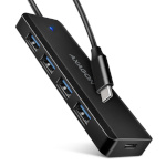 AXAGON Travel four-port USB-C 5Gbps hub | HUE-C1C