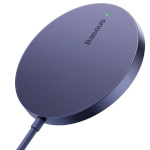 Baseus juhtmevaba laadija Simple Mini3 Magnetic Wireless Charger 15W (Dusty lilla)