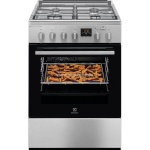 Electrolux gaasipliit elektriahjuga Steambake Gas Cooker with Electric Oven, 60cm, roostevaba teras