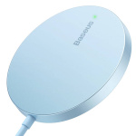 Baseus juhtmevaba laadija Simple Mini3 Magnetic Wireless Charger 15W (sinine)