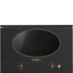 SMEG mikrolaineahi Colonial, integreeritav MP822NAO, 22L, 850W, antratsiit/messing