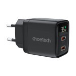 Choetech seinalaadija GAN3 USB-C+C PD35W PD6051 must