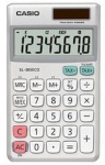 Casio kalkulaator SL-305ECO Pocket Basic, hõbedane/valge