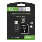 Pny mälukaart microSDXC Elite Prime 128GB + Adapter SD + USB-A Reader