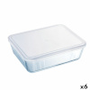 Pyrex Nelinurkne Kaanega Lõunasöögikarp Cook & Freeze 22,5x17,5x6,5cm 1,5 L läbipaistev Silikoon Klaas (6tk)