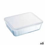 Pyrex Nelinurkne Kaanega Lõunasöögikarp Cook & Freeze 22,5x17,5x6,5cm 1,5 L läbipaistev Silikoon Klaas (6tk)