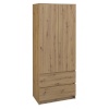 Top E Shop riidekapp SZAFA MALWA ART bedroom wardrobe/closet 5 shelves 2 doors Oak