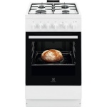 Electrolux gaasipliit LKG500013W , 50 cm, 4 x gaas, gaasiahi, valge