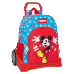 Disney Clubhouse ratastega koolikott Fantastic sinine punane 33x42x14cm