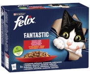 Purina Nestle kassitoit Felix Fantastic country flavors in jelly beef, chicken, lamb, rabbit - 340g (12x85 g)