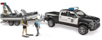 Bruder politseiauto Dodge RAM 2500 Police Car with Boat, 02507