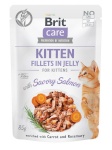 Brit kassitoit Care Cat Fillets In Jelly Kitten Savory Salmon 85g