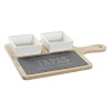 DKD Home Decor Set za Predjelo Tapas Bambus Keraamika Laud 3tk 31x20x5cm