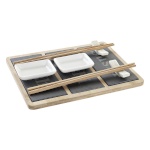 DKD Home Decor Sushi Komplekt Bambus Laud must naturaalne Idamaine 25x19x3cm