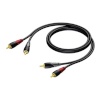 Procab kaabel 2x RCA/CINCH(M) to 2x RCA/CINCH(M), 1.5m, must