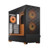 Fractal Design korpus Pop Air RGB Orange Core TG Clear Tint, ATX, mATX, Mini ITX, must