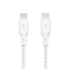 Belkin laadimiskaabel Braided USB-C -> USB-C Cable 100W 2m CAB014bt2MWH, valge 