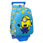 Minions ratastega koolikott Minionstatic sinine 26x34x11cm