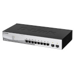 D-Link switch DGS-1210-10/E, 10-Port, Gigabit, 2 SFP, must/hõbedane