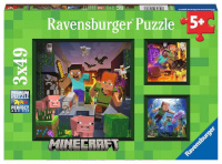 Ravensburger pusle 3x49-osaline Minecraft