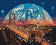 Symag numbrimaal Paint it! - Moon over San Francisco