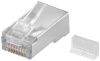 Goobay võrgukaabli otsik 68079 RJ45 plug, CAT 5e, STP shielded, läbipaistev