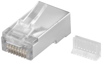 Goobay võrgukaabli otsik 68079 RJ45 plug, CAT 5e, STP shielded, läbipaistev