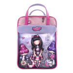 Gorjuss seljakott Cheshire cat roosa lilla 27x10x37cm