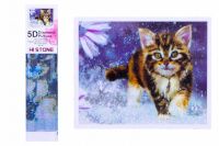 Norimpex teemantmaal Diamond Mosaic - Kitten in the snow